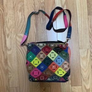 Patchwork Leather Crossbody‎